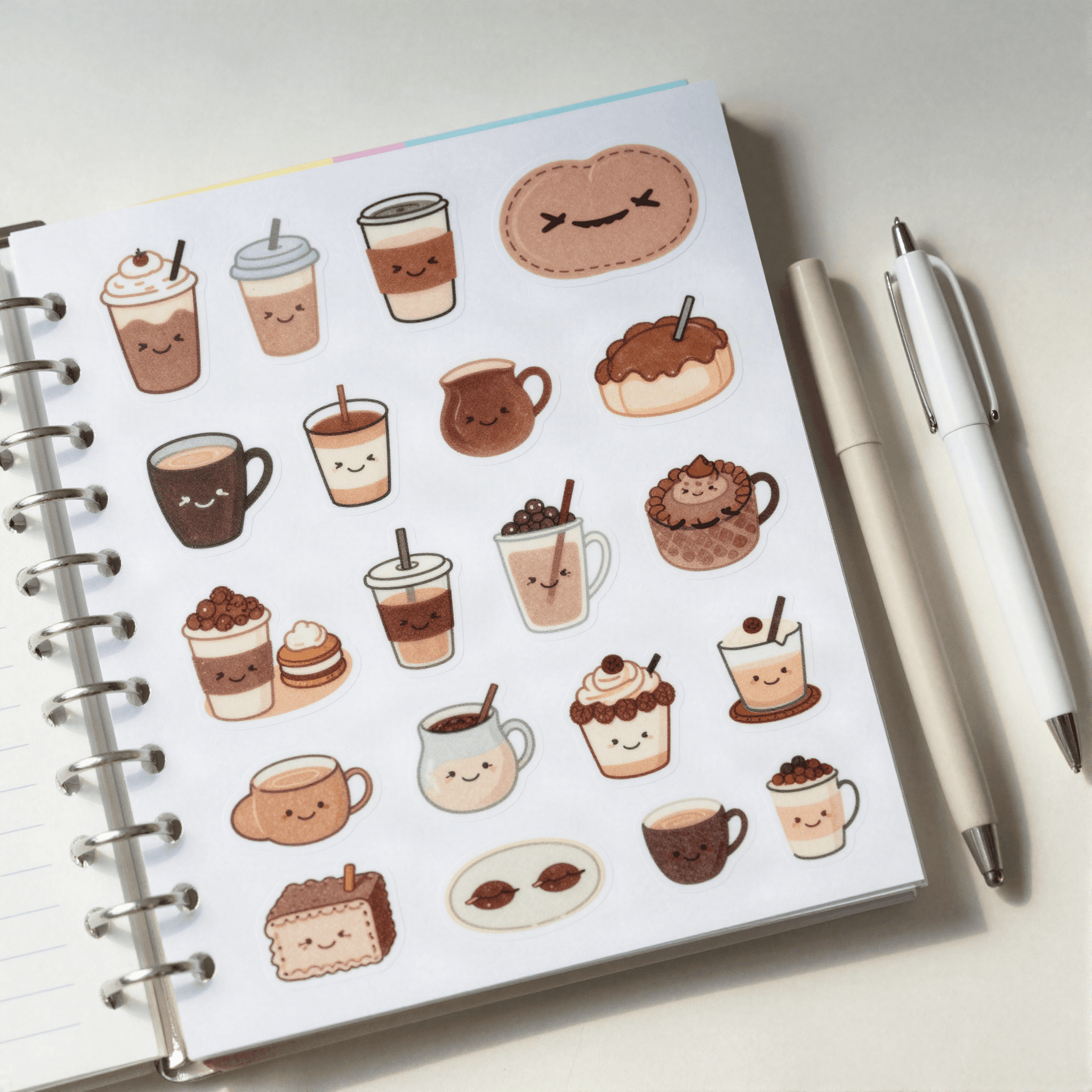 Retro Coffee & Journal A5 Tabaka Sticker