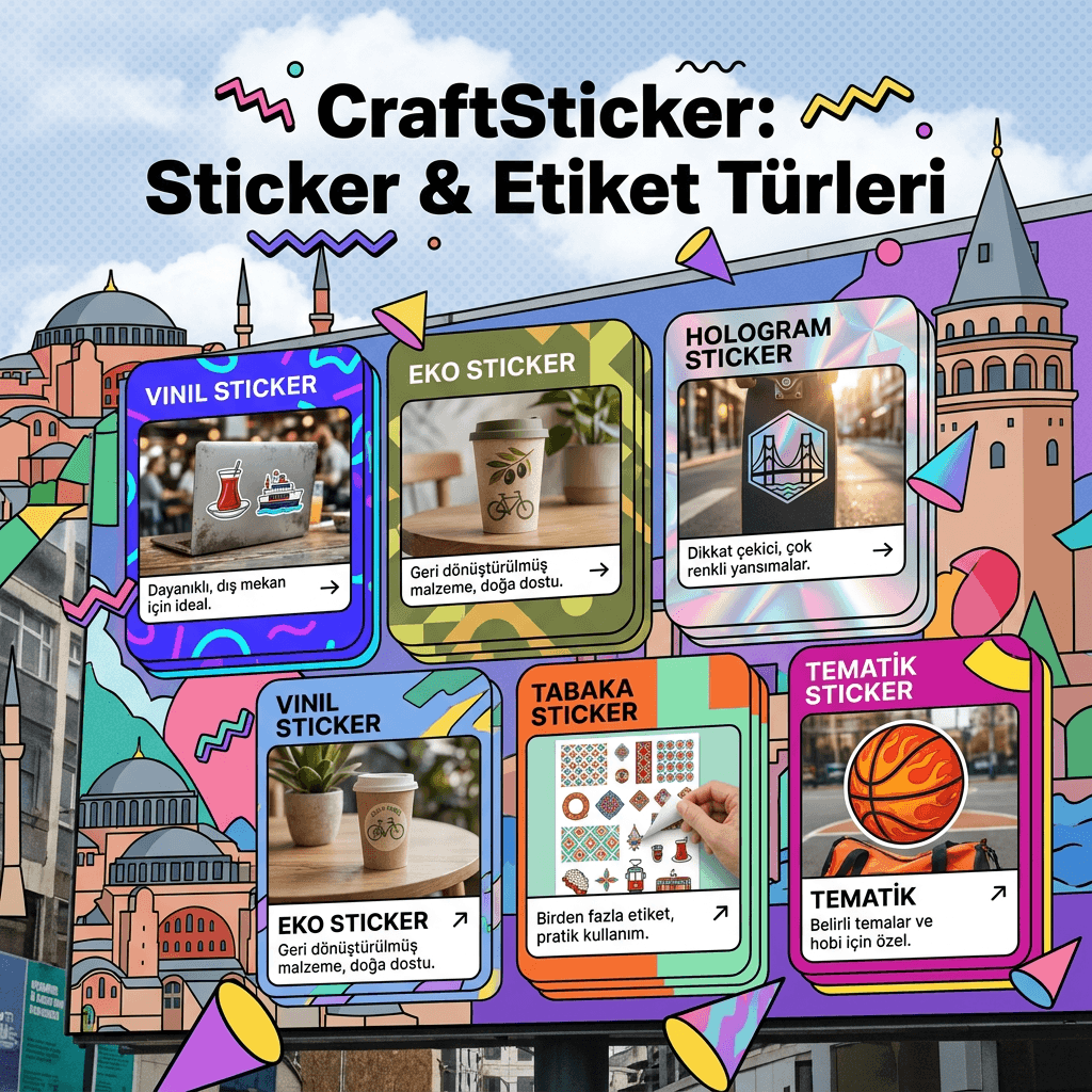 CraftSticker Özel Kesim İstanbul Kompozisyon Çıkartması