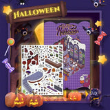 Halloween 3D DIY Miniature Scene Sticker | DIY Miniature Scenes Sticker collector journalkit genshin sticker | Room sticker book