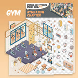 3D Miniature Scene Sticker - WarmHome/HotSpring/Gym/MusicBar